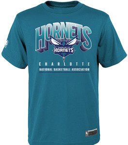 Nba Essentials: NBA Essentials Mens Newark Charlotte Hornets Vintage Tee - Rapid Teal