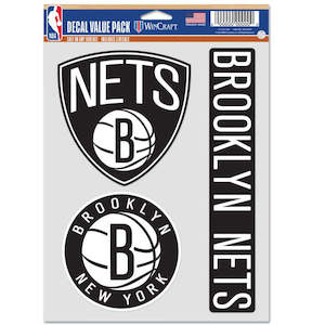 Wincraft: Wincraft NBA Brooklyn Nets Multi-Use 3 Fan Pack Decal
