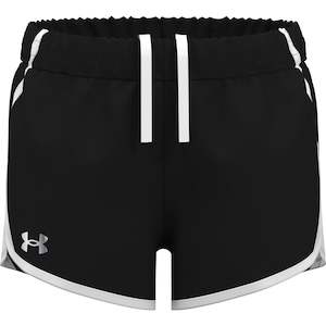 Gender Kids Kids: Under Armour Girls Fly By Shorts - Black/White/Reflective