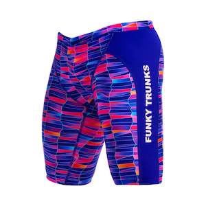 Funky Trunks: Funky Trunks Mens Training Jammers - Warped Waves