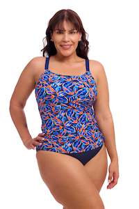 Swimming: Funkita Ladies Scoop Neck Tankini Top - Leaf Blower