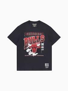 Mitchell & Ness Chicago Bulls Brush Off 2.0 Tee - Black