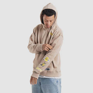 NBA Essentials Mens LA Lakers Vintage Brody Fleece Hoody - Tan