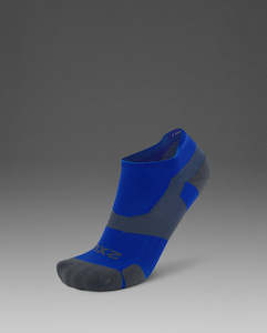 2xu: 2XU Vectr Light Cushion No Show Socks - Vibrant Blue/Grey