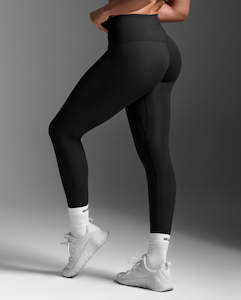 2xu: 2XU Womens Fluid Hi-Rise Tights - Black