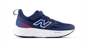 New Balance: New Balance Kids Fresh Foam 625 Bungee Lace with Top Strap - Navy/Team Red
