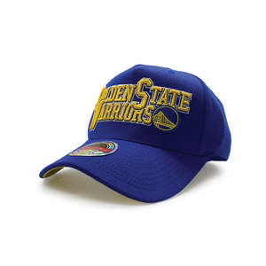 Headwear: Mitchell & Ness NBA Golden State Warriors Interlocked Crown Snapback Cap