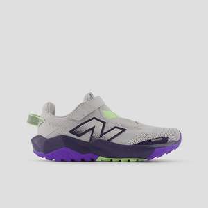 New Balance: New Balance Little Kids Nitrel Bungee Lace - Grey/Electric Indigo