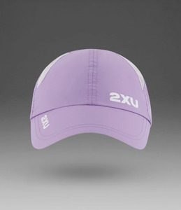 Headwear: 2XU Unisex Run Cap - Lavender/White