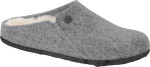 Footwear: Birkenstock Zermatt Wool-Felt Shearling - Light Grey