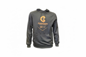 Classic Crusaders Super Rugby Men's Hoodie - Black and Gold
