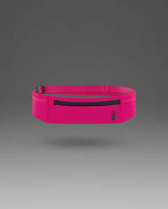 2xu: 2XU Run Belt - Fuschia/Black Reflective