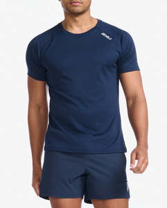 2xu: 2XU Mens Aspire Tee - Midnight/White