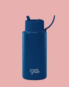 Frank Green 34oz Stainless Steel Ceramic Reusable Bottle - Deep Ocean