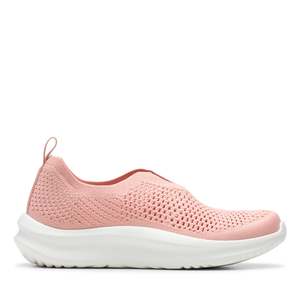 Footwear: Clarks Womens Solevana Knit - Dusty Pink
