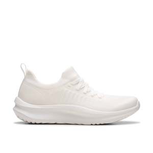 Footwear: Clarks Womens Solevana Lace - White