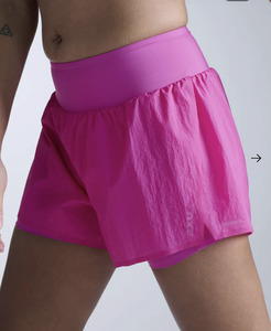 Clothing: 2XU Womens Aero Hi-Rise 2-in-1 3" Shorts - Rose Violet