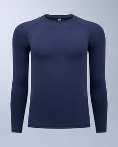 2XU Mens Core Compression Long Sleeve Top - Navy/No Logo