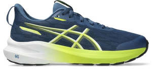 Footwear: Asics Kids GT-1000 14 GS - Independence Blue/Neon Lime