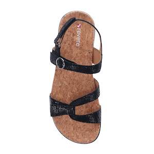 Revere Women: RV-B1 (Revere tulum black lizard medium width) 42396954