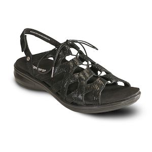 Revere Women: RV-R (Revere malibu black lizard wide) 11219500
