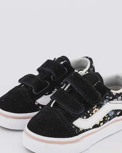 Vans: V-J15 (Vans toddler old skool velcro floral black/multi) 12493992