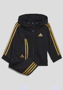 Tracksuits: AA-D23 (Adidas essentials shiny hooded tracksuit black/gold mettalic) 32493370