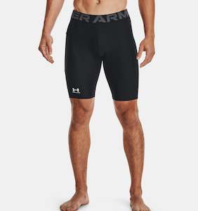 Compression: UAA-W10 (Under armour mens heatgear pocket long shorts black/white) 102392608
