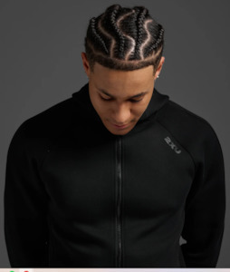 Zip Hoodie: 2XUA-H (2XU commute full zip hoodie black/black) 122397000