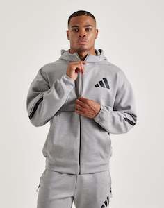 Zip Hoodie: AA-T24 (Adidas Z.N.E. full zip track jacket medium heather grey) 82497214