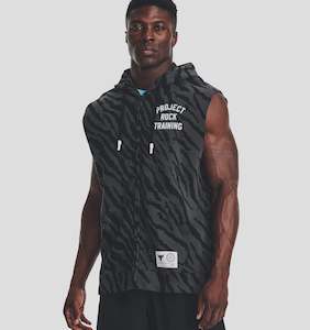 UAA-O9 (Under armour mens project rock rival sleeveless printed full zip black/w&hellip;