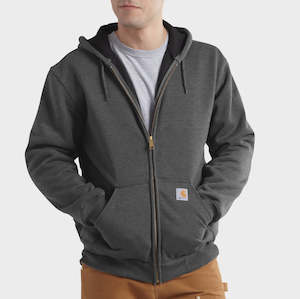 Zip Hoodie: CHA-H3 (Carhartt rutland hooded zip front sweatshirt carbon heather) 82299074