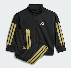 AA-M28 (Adidas essentials 3-stripes climacool tracksuit kids black/metallic gold) 52593125