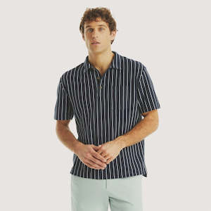 NTA-U12 (Nautica textured short sleeve yd stripe polo navy) 52595217
