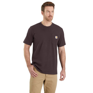 Carhartt: CHA-C9 (Carhartt relaxed fit heavyweight K87 pocket t-shirt dark sepia) 102592471
