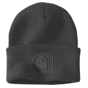 CHA-A9 (Carhartt knit cuffed C patch beanie black) 102592520