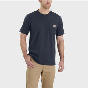 CHA-N8 (Carhartt dearborn relaxed fit heavyweight K87 pocket t-shirt navy) 92592471