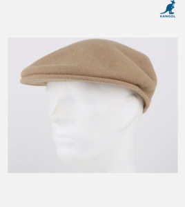 Kangol: K-J (Kangol 504 Cheese cutter flat wool camel) 92594695