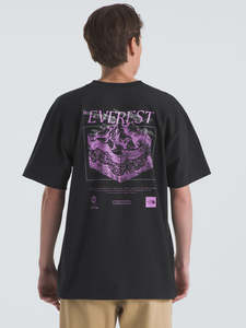 The North Face: NFA-Y8 (The north face mens short sleeve heavy weight relaxed t-shirt black/purple) 102594348