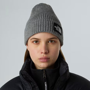The North Face: NFA-Q8 (The north face box logo cuffed beanie medium heather grey) 92592391
