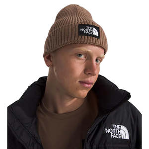 The North Face: NFA-O8 (The north face box logo cuffed beanie latte) 92592391