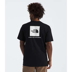 The North Face: NFA-N8 (The north face men's box never stop exploring short sleeve tee black/white) 92593043