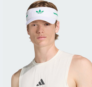 Caps: AA-T29 (Adidas tennis originals climacool visor white/green) 102592167