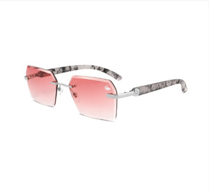 BV-S (Belvoir & co sunglasses diamond cut kennedy white marble/burnt red/silver) 52596700