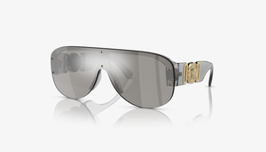 Sunglasses: VS-E (Versace sunglasses VE4391 transparent grey frame/light grey mirror silver lenses) 1225920987
