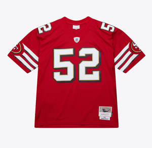 MNA-Y43 (Mitchell & ness white jersey dark 2007 49ers patrick willis scarlet) 525910869