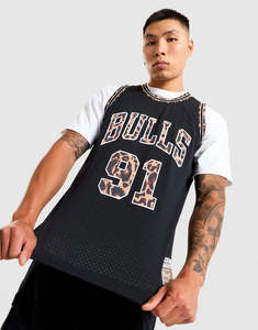 Jerseys: MNA-O48 (Mitchell & ness swingman jersey chicago bulls dennis rodman black/leopard) 112599130