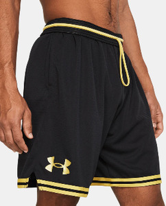 Dri Fit Shorts: UAA-G16 (Under armour mens perimeter short black/metallic gold) 112593043