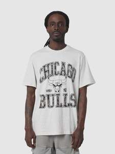 Mitchell Ness: MNA-B49 (Mitchell & ness leopard arch tee chicago bulls silver marle) 112592391
