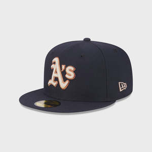 NEC-K71 (New era 5950 seasonal oakland athletics navy/stone fitted hat) 12693970